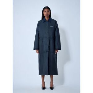 Prada Women Logo Print Long Coat
